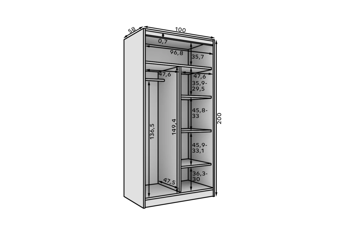 Schiebetürenschrank FIORA 100