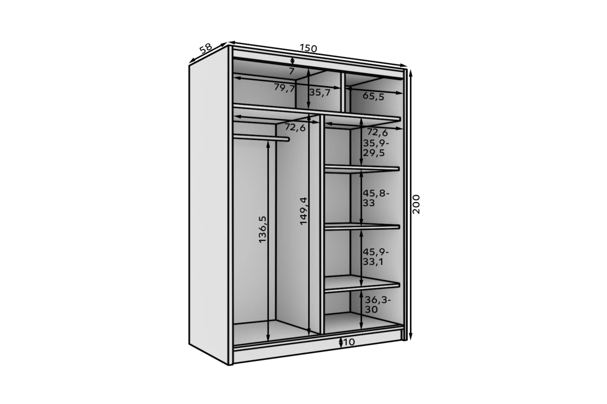 Schiebetürenschrank SANTINA 150