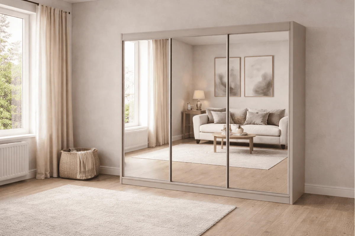 Schiebetürenschrank mit Spiegel BERGEN 200