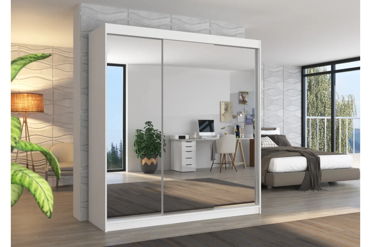 Schiebetürenschrank mit Spiegel BERGEN 200