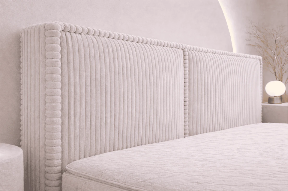 Boxspringbett 160x200 mit Bettkasten aus Cord Top Qualität