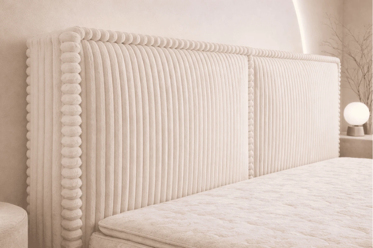Boxspringbett 140x200 mit Bettkasten aus Cord Top Qualität