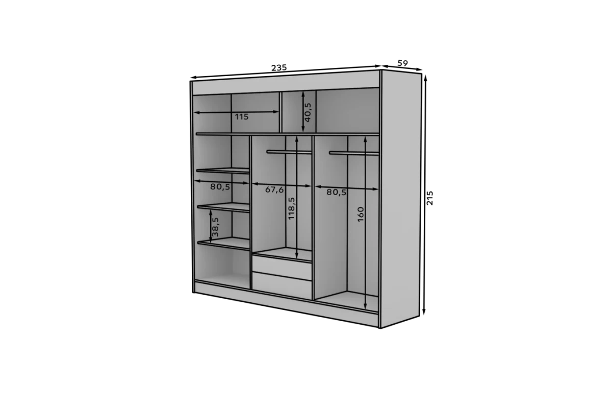 Schiebetürenschrank VALENTIS 235