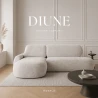 Ecksofa Diune - Rundsofa, Ecksofa mit abgerundetem Design