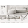 Ecksofa Diune - Rundsofa, Ecksofa mit abgerundetem Design
