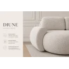 Ecksofa Diune - Rundsofa, Ecksofa mit abgerundetem Design