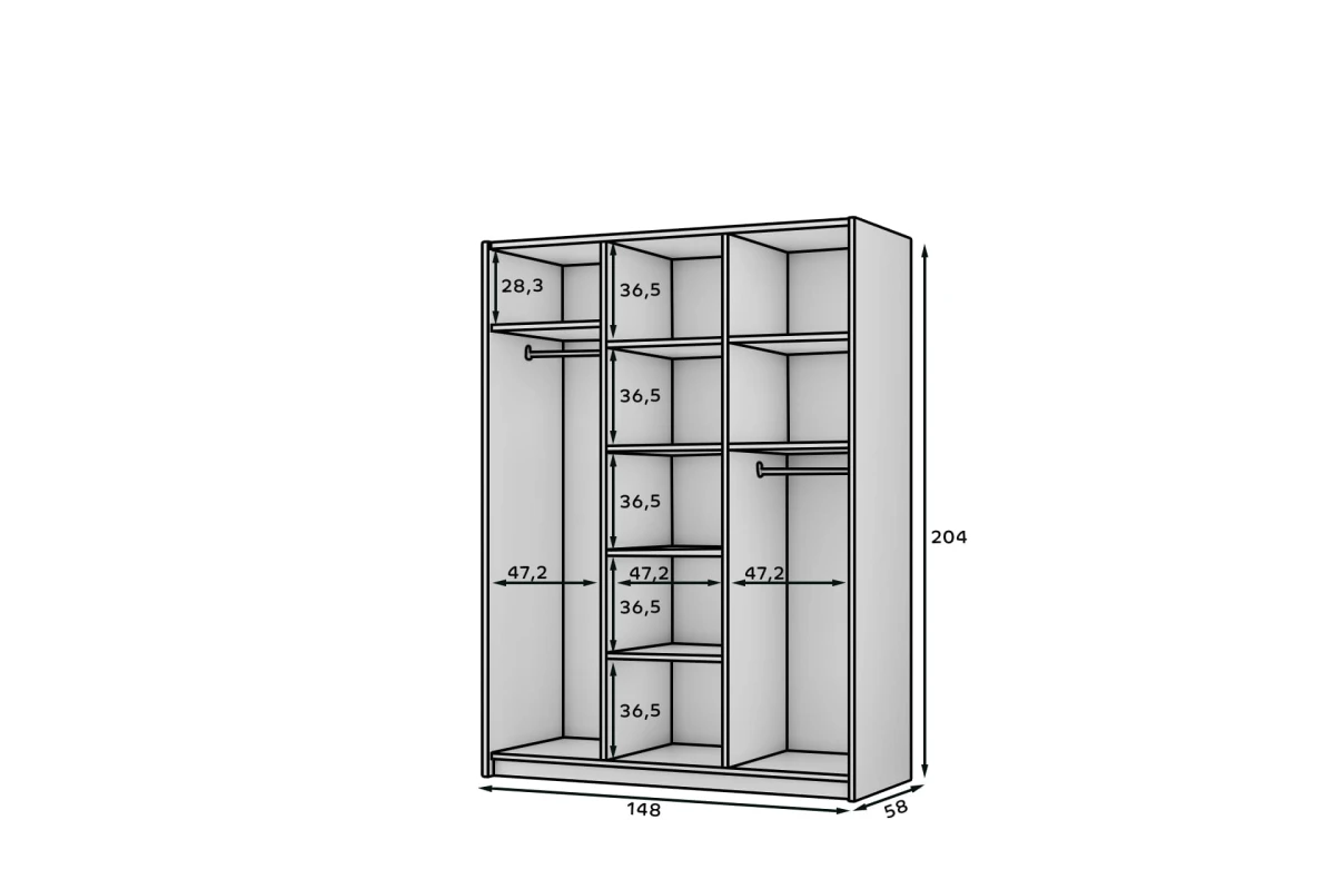 Drehtürenschrank Lunaro III
