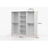 Drehtürenschrank Glamy WOOD 6D