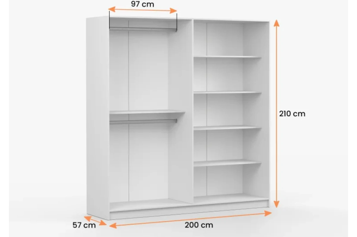 Drehtürenschrank Glamy WOOD 4D