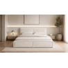 Polsterbett 140x200 - Bett 04 - Beige (Poso 02)