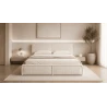 Polsterbett 140x200 - Bett 04 - Creme (Poso 100)