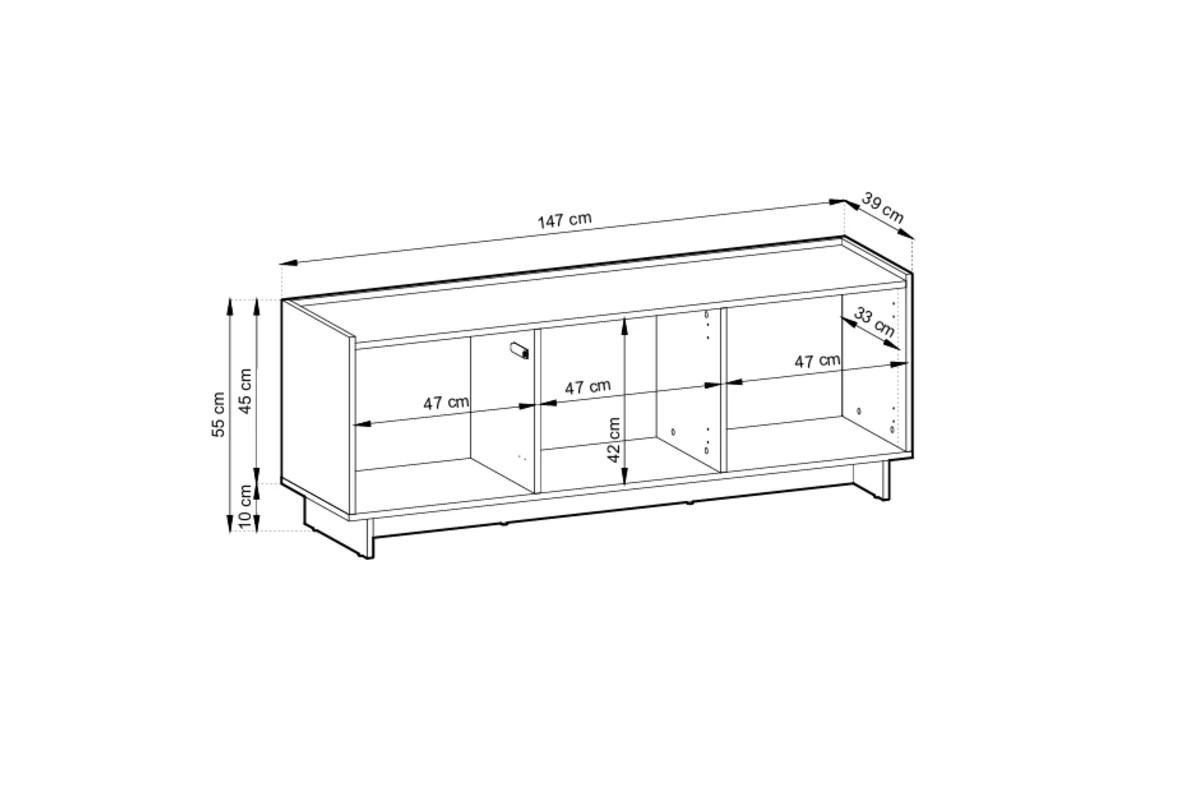 TV-Schrank RTV147 LILIE - Carmel-Eiche