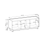 TV-Schrank RTV147 LILIE - Carmel-Eiche
