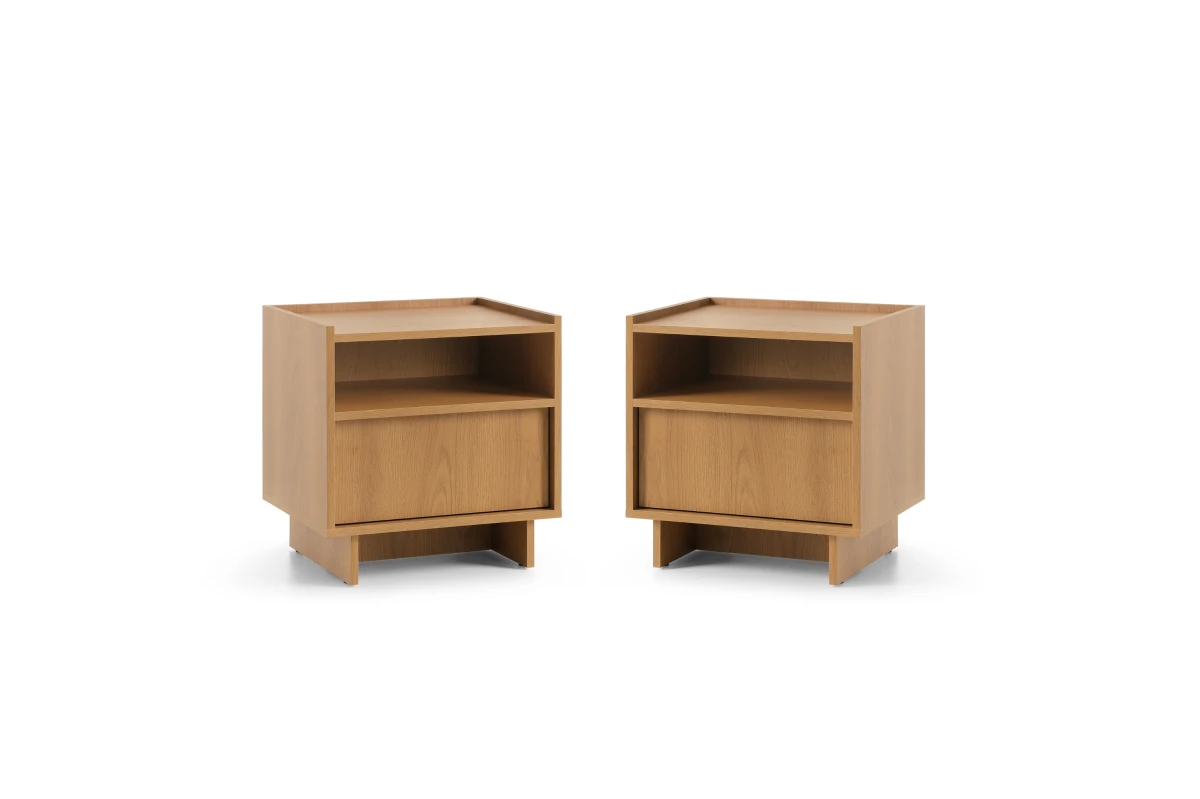Nachttisch S50 LILIE - 2 Stk - Carmel-Eiche