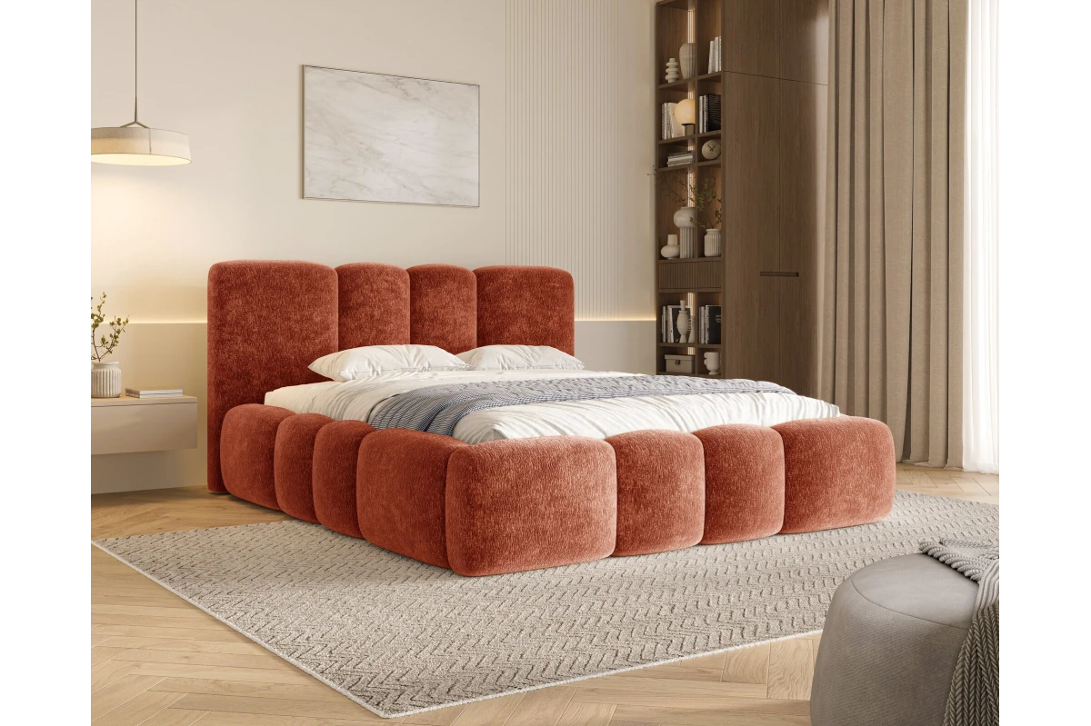 Polsterbett Wolke 26 - Bett 180x200 in Terracotta