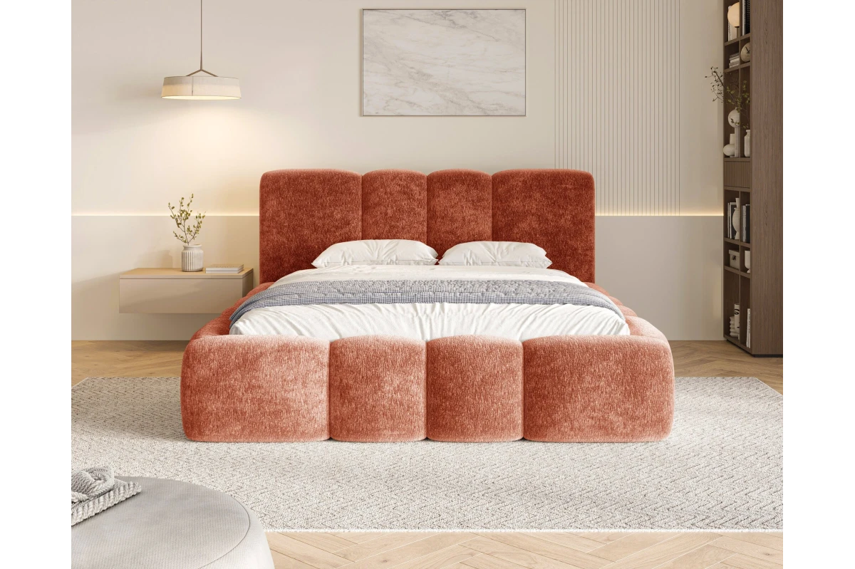 Polsterbett Wolke 26 - Bett 180x200 in Terracotta