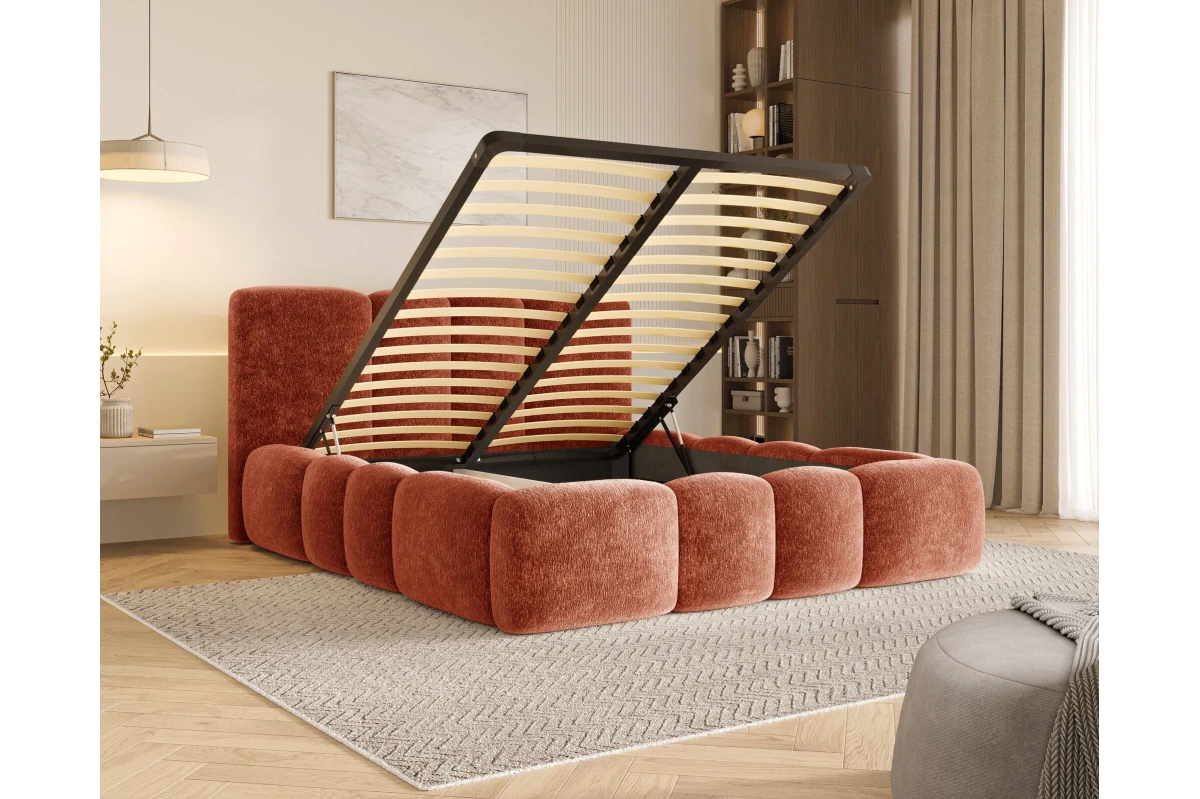Polsterbett Wolke 26 - Bett 180x200 in Terracotta