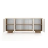Kommode 204 4 Türen TORANO + LED - Bolivar Natur / Cappuccino