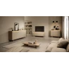 Kommode 204 4 Türen TORANO + LED - Bolivar Natur / Cappuccino