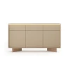 Kommode 154 3 Türen + 3 Schubladen TORANO + LED - Bolivar Natur / Cappuccino
