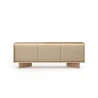TV-Lowboard 154 3 Türen TORANO + LED - Bolivar Natur / Cappuccino