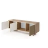 TV-Lowboard 154 3 Türen TORANO + LED - Bolivar Natur / Cappuccino