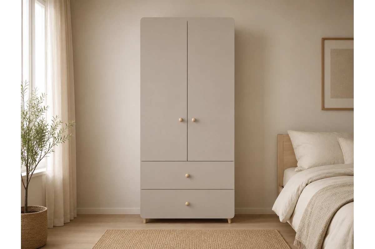 Kleiderschrank 2S2T MERK - Kaschmir