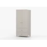 Kleiderschrank 2S2T MERK - Kaschmir