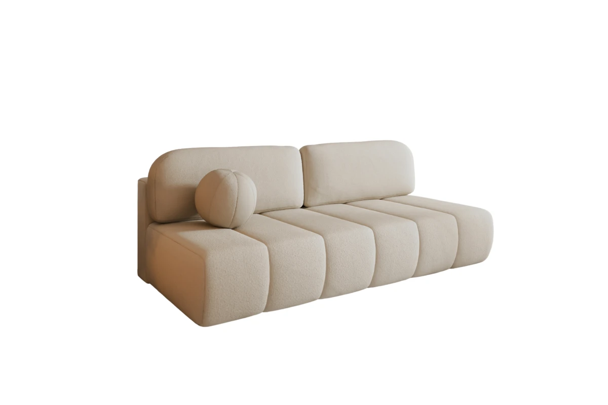 Schlafsofa Fluffy - Beige Sofa aus Bouclé - Wolke