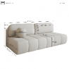 Schlafsofa Fluffy - Beige Sofa aus Bouclé - Wolke
