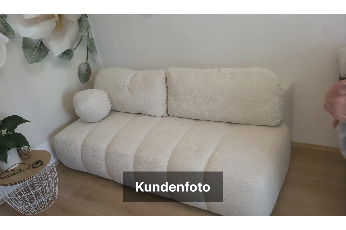 Schlafsofa Fluffy - Beige Sofa aus Bouclé - Wolke