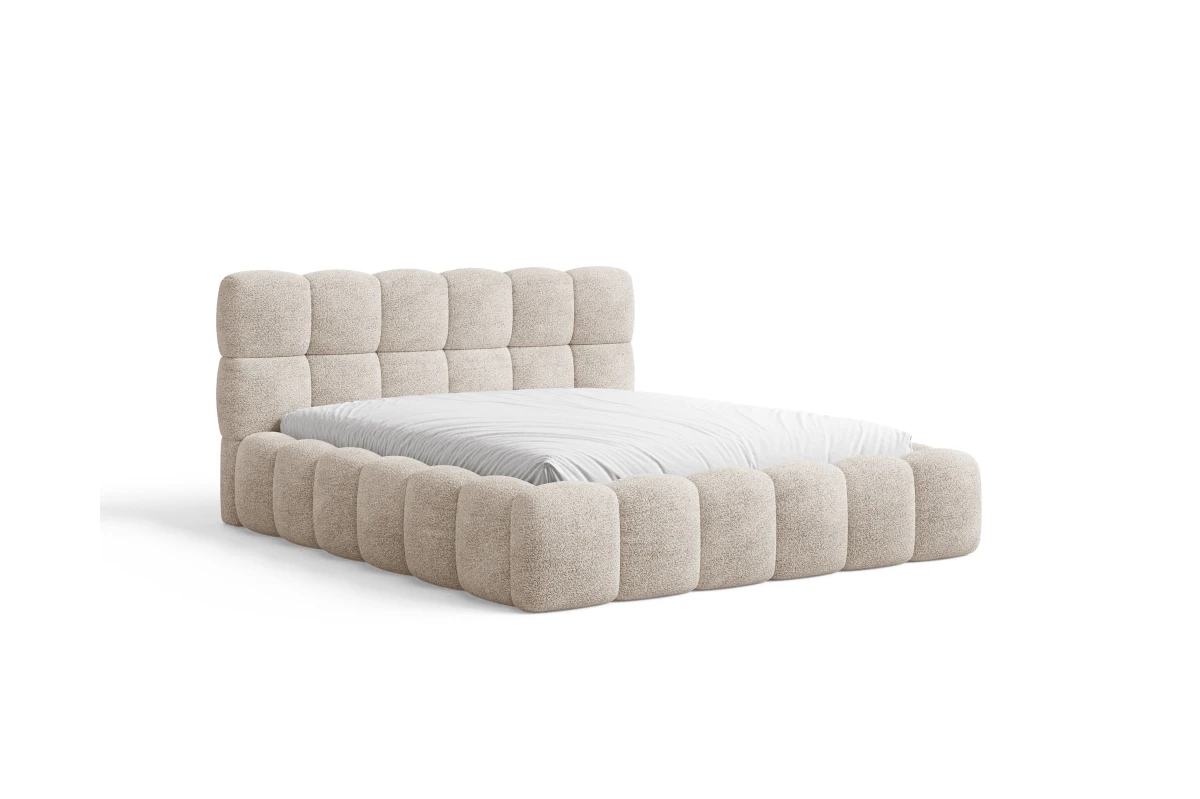 Polsterbett 19 - Wolkenbett 180x200 - Bubble aus Bouclé