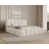 Beige Polsterbett 180x200 - Bett 19 - Wolke aus Bouclé