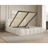 Beige Polsterbett 180x200 - Bett 19 - Wolke aus Bouclé