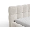 Beige Polsterbett 180x200 - Bett 19 - Wolke aus Bouclé