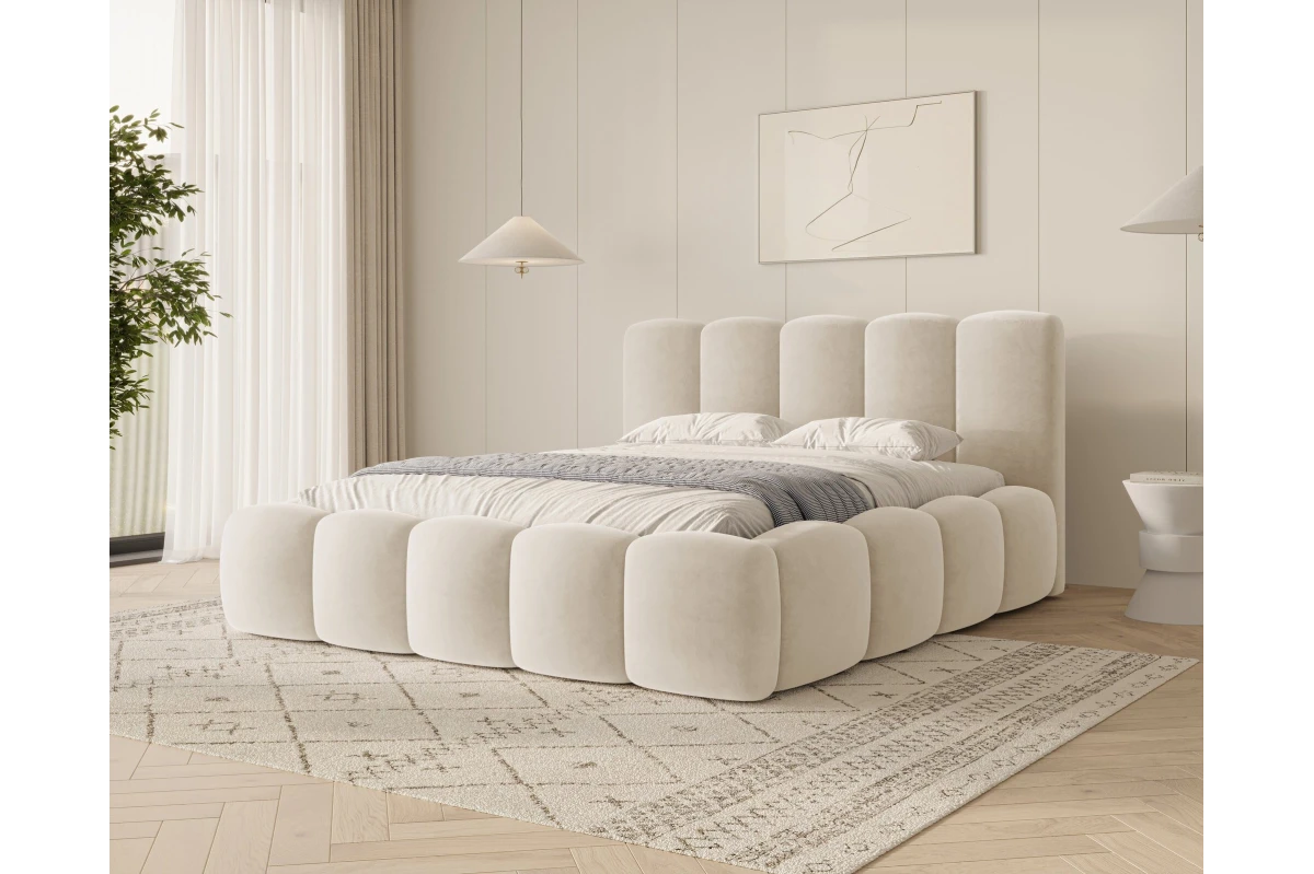 Polsterbett 18 - Bubble - Wolkenbett 180x200 aus Velour