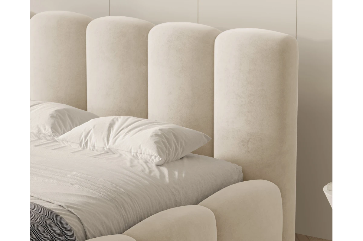 Polsterbett 18 - Bubble - Wolkenbett 180x200 aus Velour