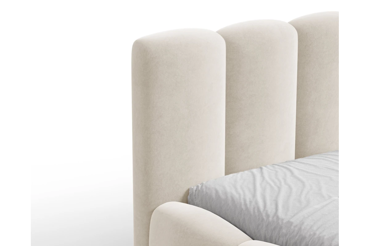 Polsterbett 18 - Bubble - Wolkenbett 180x200 aus Velour