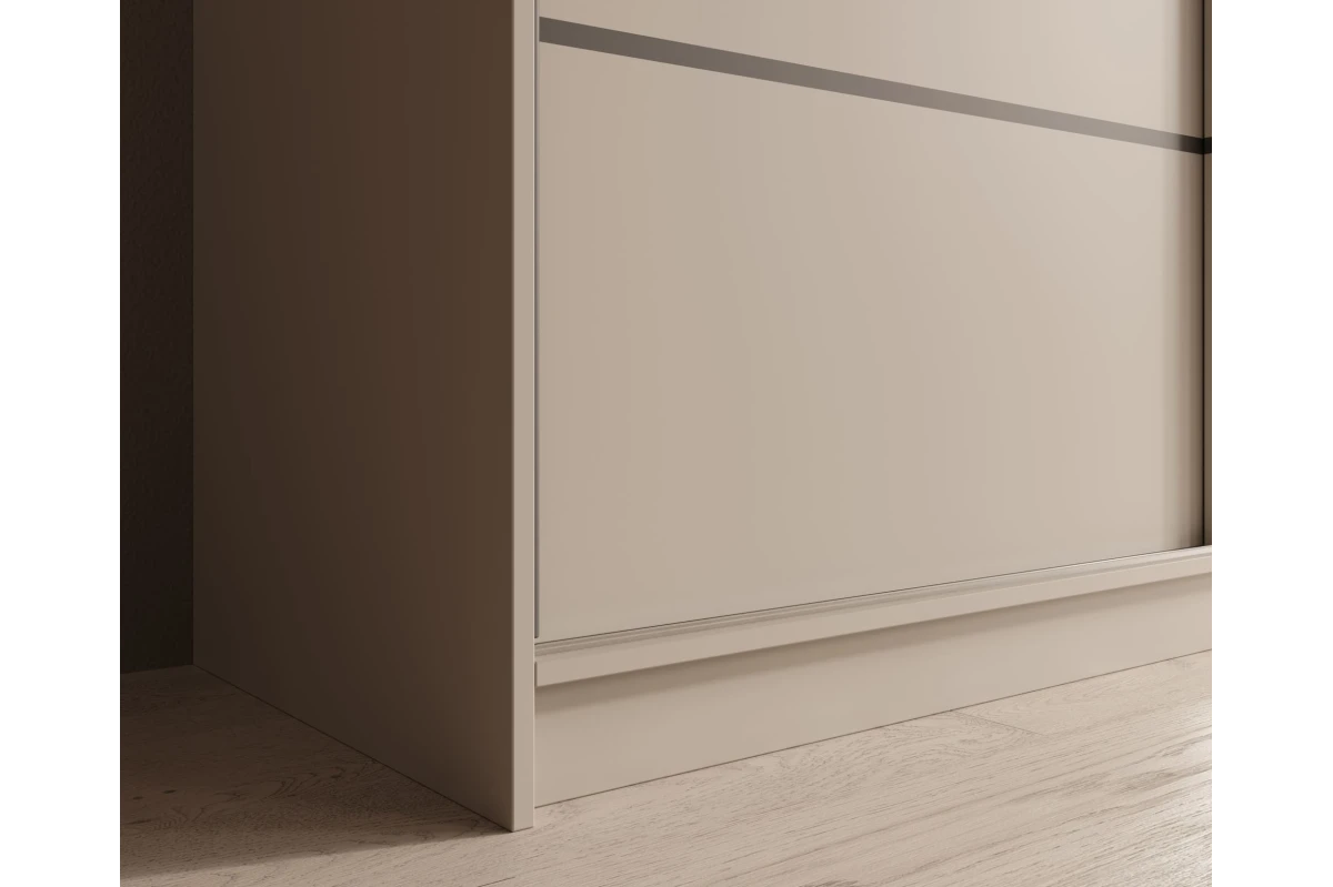 Schiebetürenschrank in Kaschmir mit Spiegel Tivora 250 cm