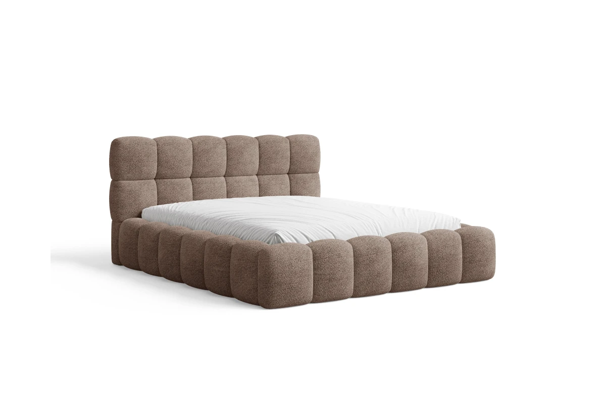 Polsterbett 19 - Wolkenbett - Bubble Bett 180x200 aus Bouclé