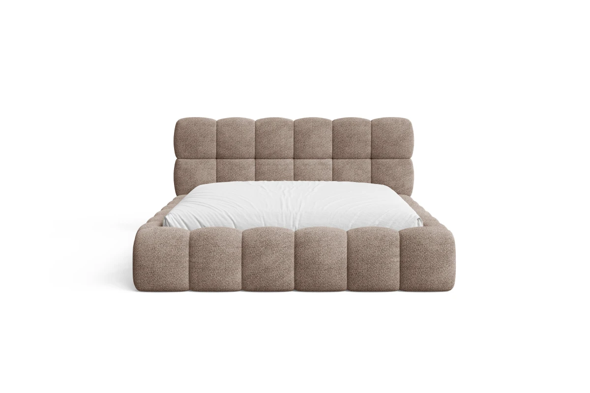 Polsterbett 19 - Wolkenbett - Bubble Bett 180x200 aus Bouclé