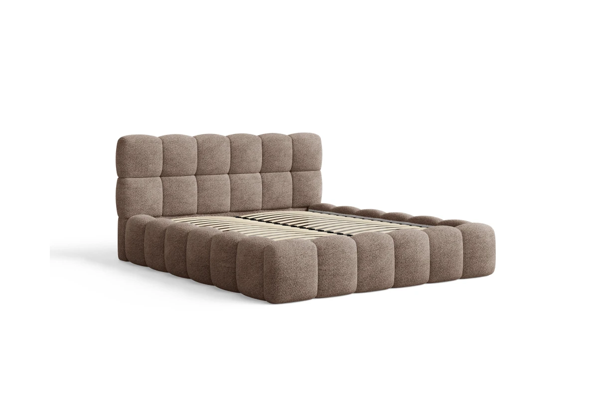 Polsterbett 19 - Wolkenbett - Bubble Bett 180x200 aus Bouclé