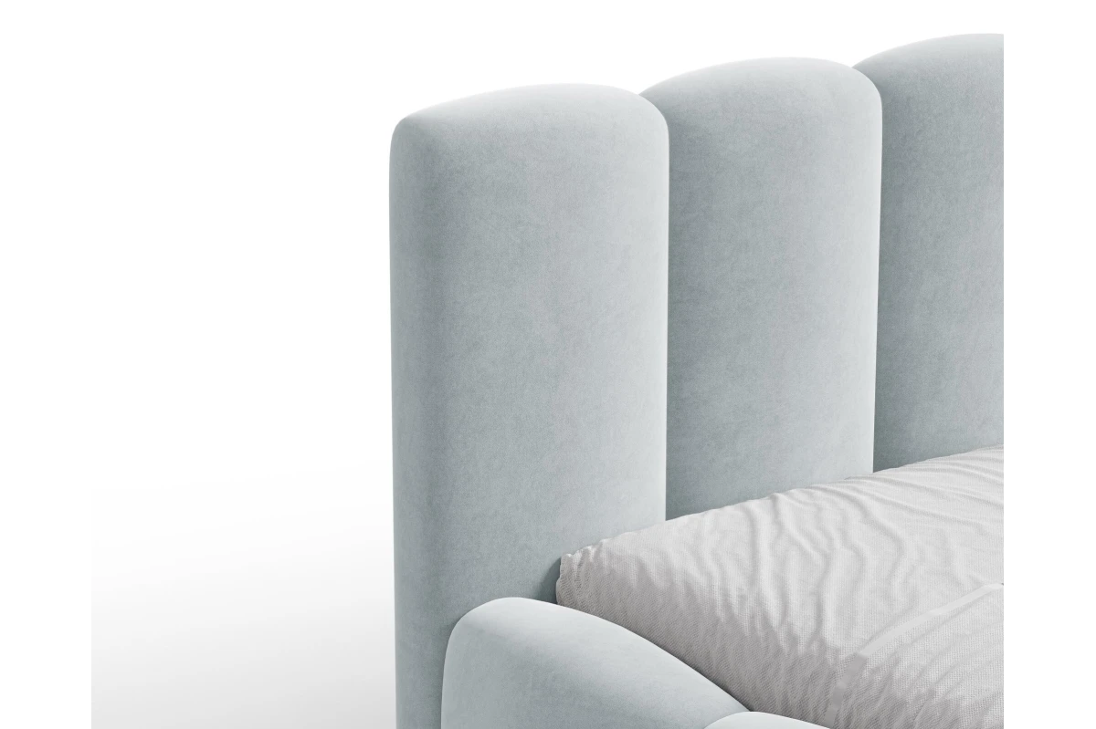 Polsterbett 18 - Bubble Bett 180x200 aus Samt