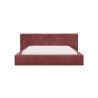 Polsterbett 06 - Beige Bett 180x200 aus Strukturstoff