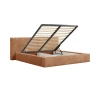 Polsterbett 06 - Beige Bett 180x200 aus Strukturstoff