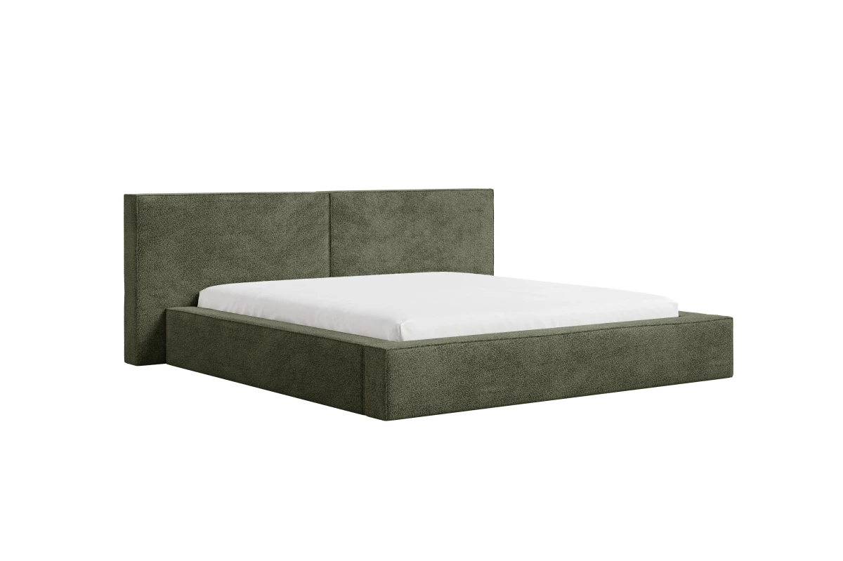 Polsterbett 06 - Beige Bett 180x200 aus Strukturstoff
