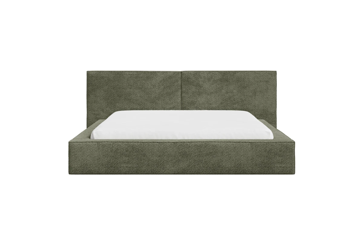 Polsterbett 06 - Beige Bett 180x200 aus Strukturstoff