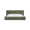Polsterbett 06 - Beige Bett 180x200 aus Strukturstoff