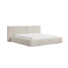 Polsterbett 06 - Beige Bett 180x200 aus Strukturstoff