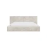 Polsterbett 06 - Beige Bett 180x200 aus Strukturstoff